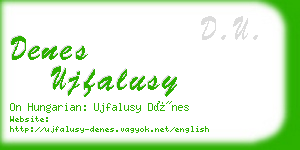 denes ujfalusy business card